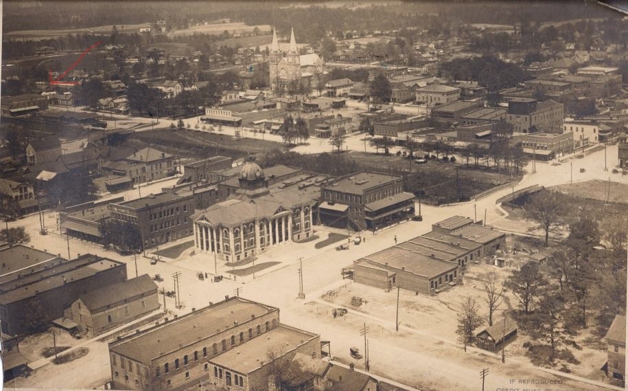 Downtown Cullman with 2nd Courthouse | 1940s
